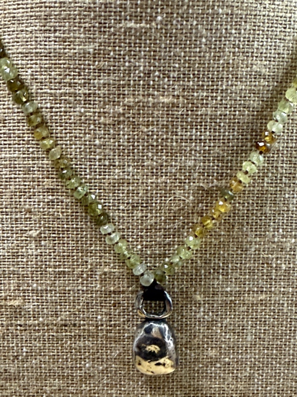 Jes Maharry Someone To Watch Over Me Sterling Heart Multi Gem Necklace Signed